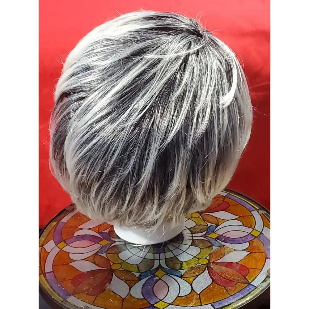 Women’s Salt And Pepper Gray Silver Shag Style Wig